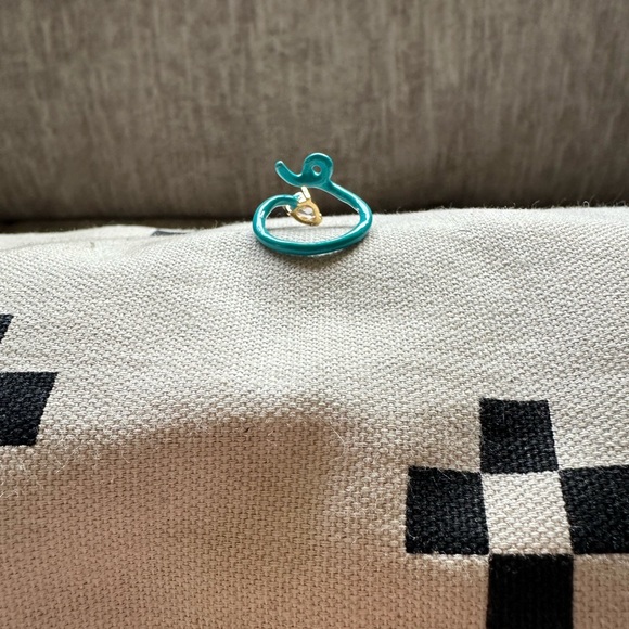 🩵 Light Blue Baby Tendril Vine Enamel Ring 🩵 - Picture 11 of 11